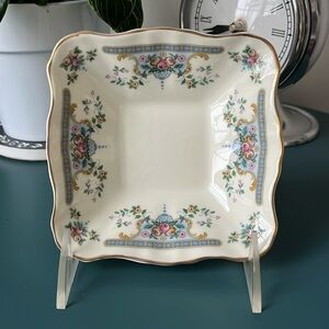 Royal Doulton Juliet Square Trinket Dish English Bone China Vintage 1981